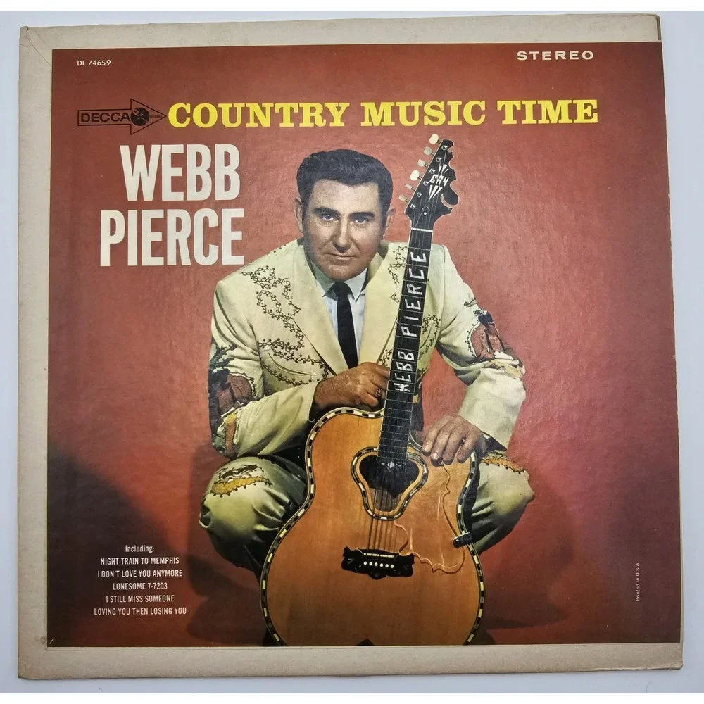 WEBB PIERCE 7" 33 1/3 Jukebox EP - Country Music Time DECCA DL 74659 Nice! - Picture 1 of 4
